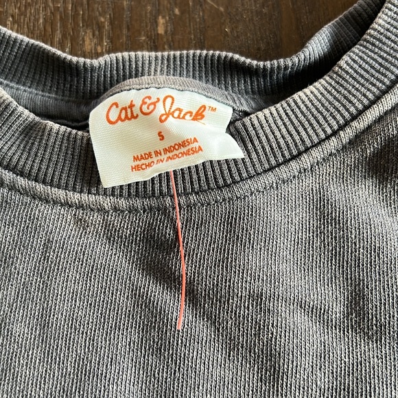 Kids Unisex Grey Weathered Look Sweatshirt - Picture 2 of 8